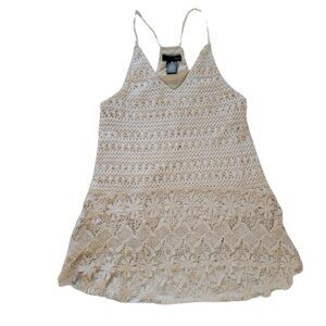 Aqua Cream color crochet Tank Top - Size XS